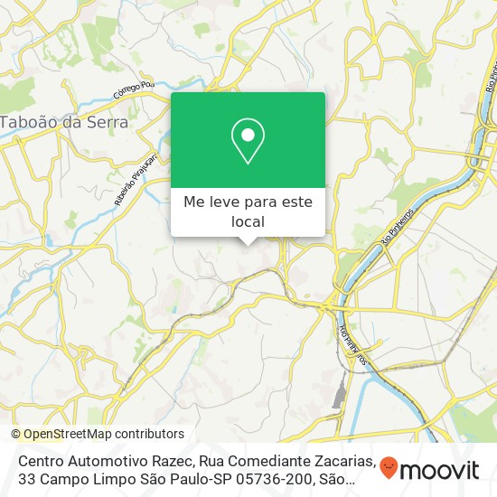 Centro Automotivo Razec, Rua Comediante Zacarias, 33 Campo Limpo São Paulo-SP 05736-200 mapa