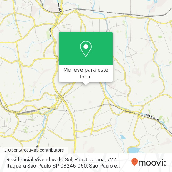 Residencial Vivendas do Sol, Rua Jiparaná, 722 Itaquera São Paulo-SP 08246-050 mapa