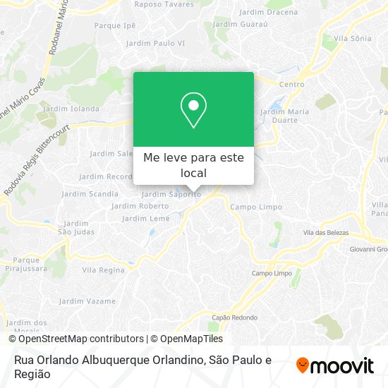 Rua Orlando Albuquerque Orlandino mapa