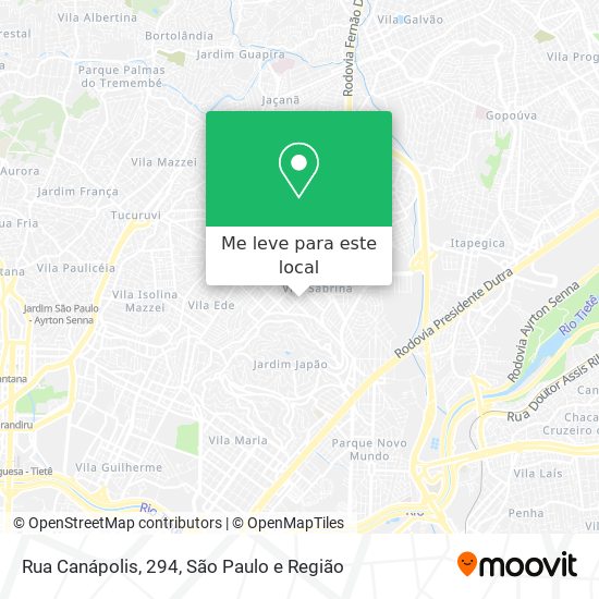 Rua Canápolis, 294 mapa