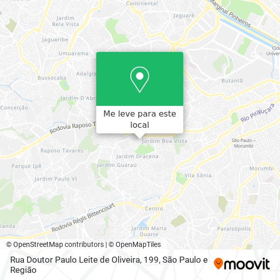 Rua Doutor Paulo Leite de Oliveira, 199 mapa