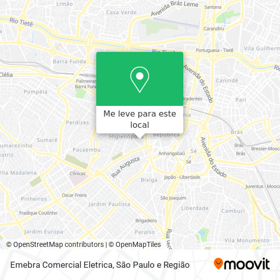 Emebra Comercial Eletrica mapa