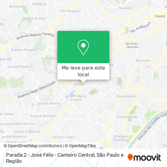 Parada 2 - José Félix - Canteiro Central mapa