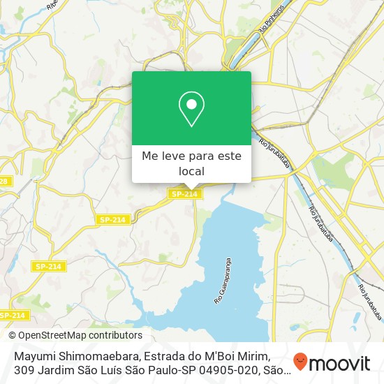 Mayumi Shimomaebara, Estrada do M'Boi Mirim, 309 Jardim São Luís São Paulo-SP 04905-020 mapa