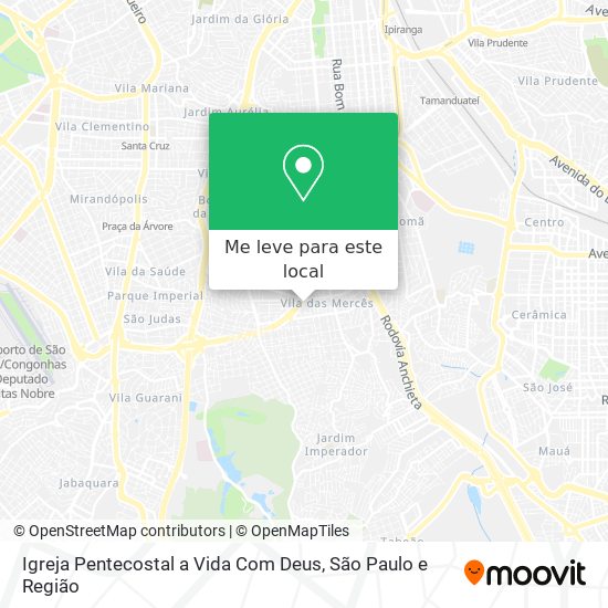 Igreja Pentecostal a Vida Com Deus mapa