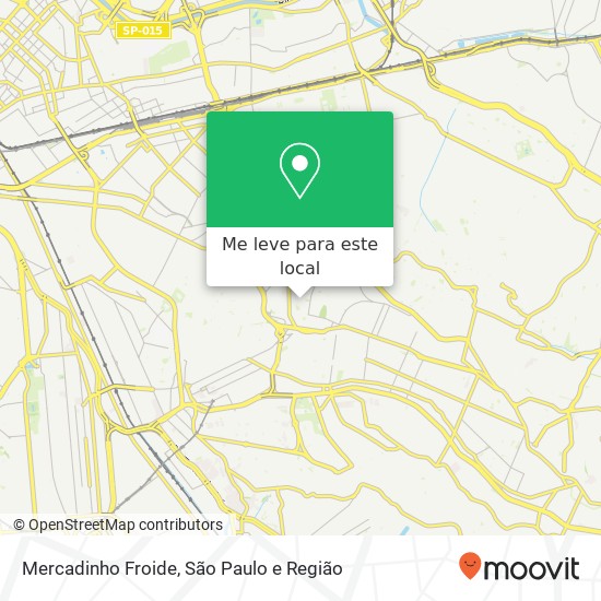 Mercadinho Froide, Rua Quixadá, 399 Água Rasa São Paulo-SP 03350-060 mapa