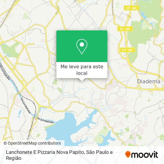 Lanchonete E Pizzaria Nova Papito mapa