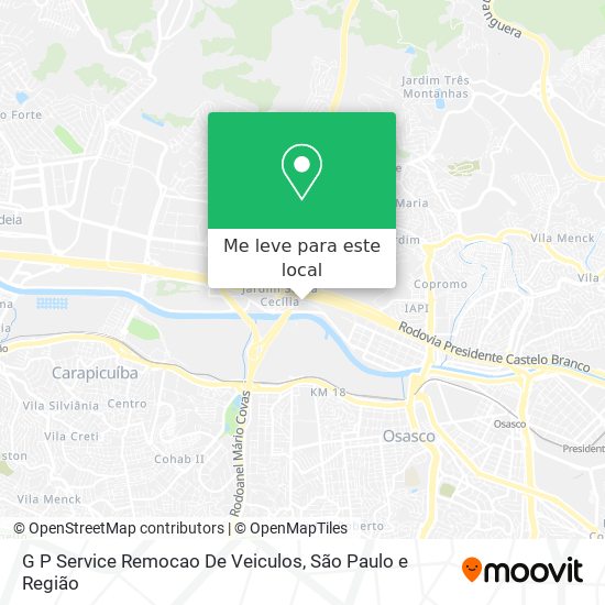G P Service Remocao De Veiculos mapa