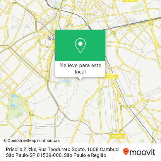 Priscila Zilzke, Rua Teodureto Souto, 1008 Cambuci São Paulo-SP 01539-000 mapa