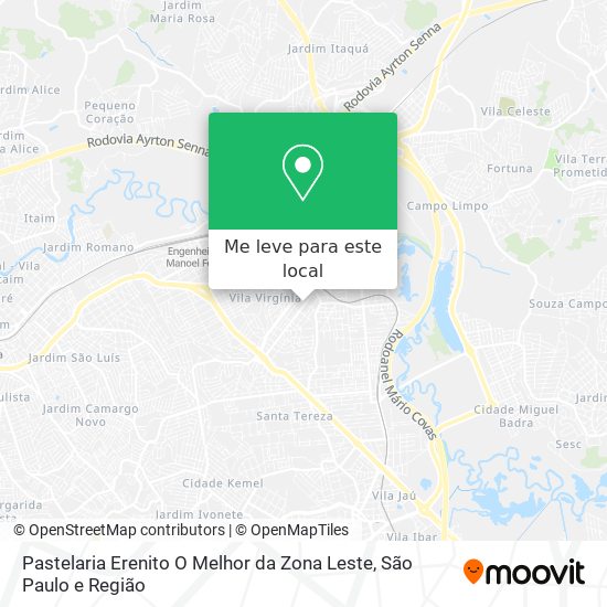 Pastelaria Erenito O Melhor da Zona Leste mapa