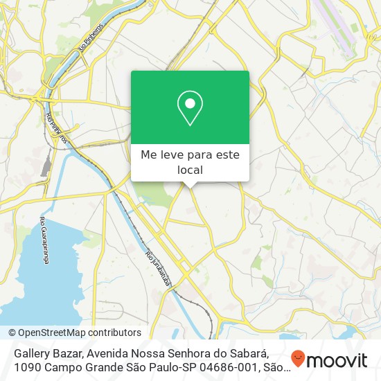 Gallery Bazar, Avenida Nossa Senhora do Sabará, 1090 Campo Grande São Paulo-SP 04686-001 mapa