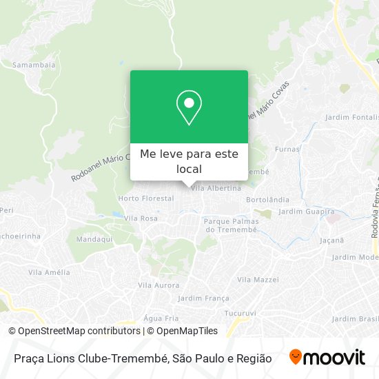 Praça Lions Clube-Tremembé mapa
