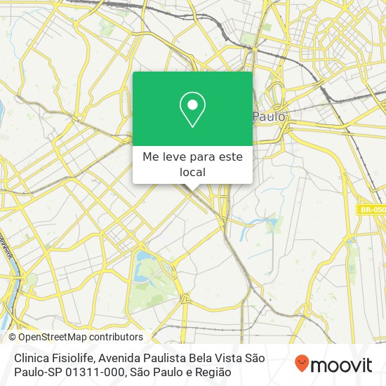 Clinica Fisiolife, Avenida Paulista Bela Vista São Paulo-SP 01311-000 mapa