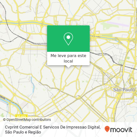 Cvprint Comercial E Servicos De Impressao Digital, Rua Ministro Godói, 946 Perdizes São Paulo-SP 05015-000 mapa