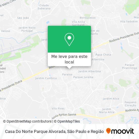 Casa Do Norte Parque Alvorada mapa