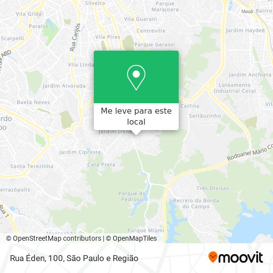 Rua Éden, 100 mapa