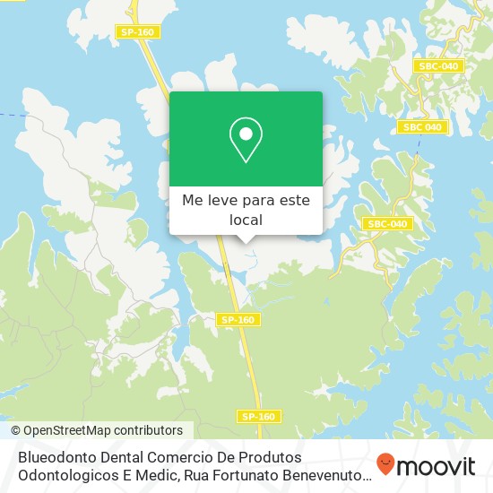 Blueodonto Dental Comercio De Produtos Odontologicos E Medic, Rua Fortunato Benevenuto Finco, 1100 São Bernardo do Campo-SP mapa