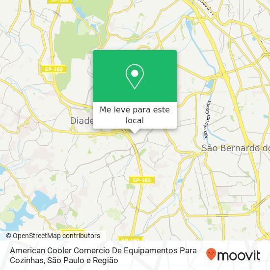 American Cooler Comercio De Equipamentos Para Cozinhas, Avenida Roberto Gordon, 171 Canhema Diadema-SP 09990-090 mapa
