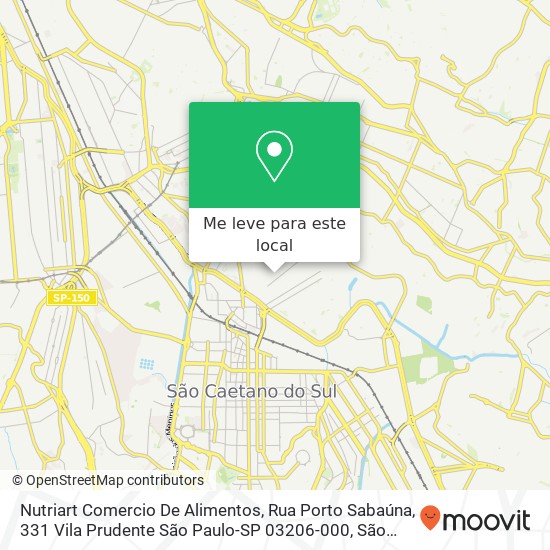 Nutriart Comercio De Alimentos, Rua Porto Sabaúna, 331 Vila Prudente São Paulo-SP 03206-000 mapa