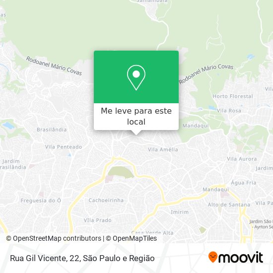 Rua Gil Vicente, 22 mapa