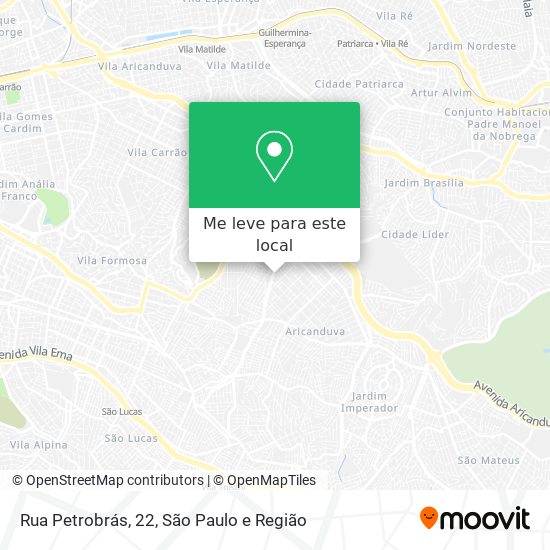 Rua Petrobrás, 22 mapa