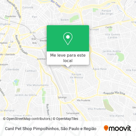 Canil Pet Shop Pimpolhinhos mapa