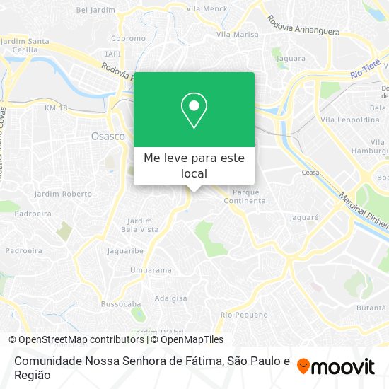 Comunidade Nossa Senhora de Fátima mapa