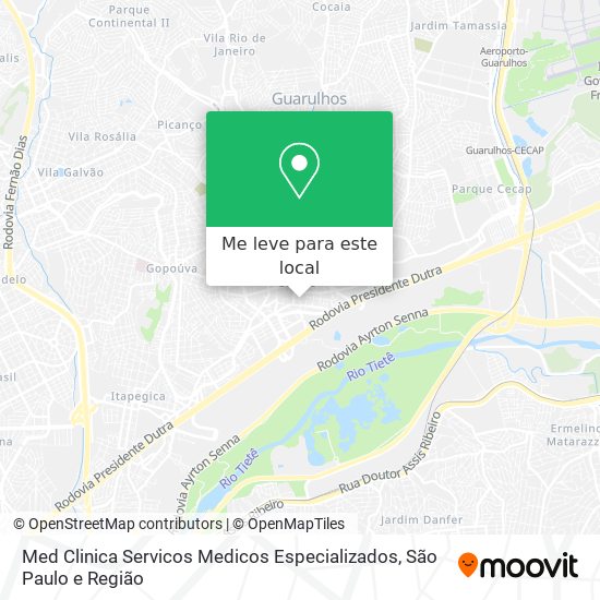 Med Clinica Servicos Medicos Especializados mapa