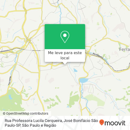 Rua Professora Lucila Cerqueira, José Bonifácio São Paulo-SP mapa