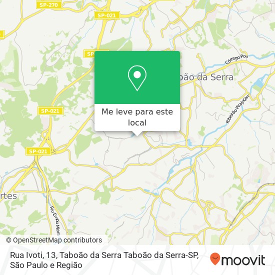 Rua Ivoti, 13, Taboão da Serra Taboão da Serra-SP mapa