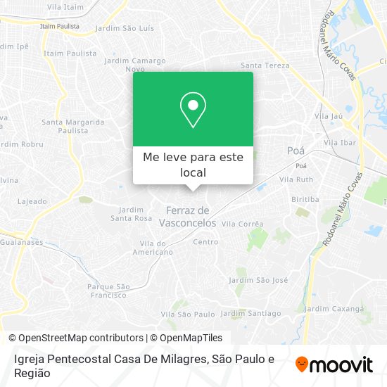 Igreja Pentecostal Casa De Milagres mapa