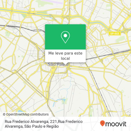 Rua Frederico Alvarenga, 221,Rua Frederico Alvarenga, Sé São Paulo-SP mapa