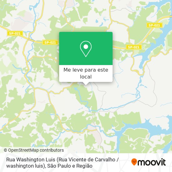 Rua Washington Luis (Rua Vicente de Carvalho / washington luis) mapa