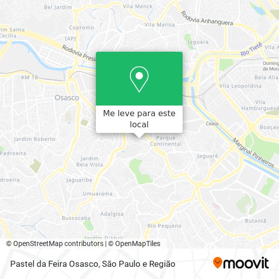 Pastel da Feira Osasco mapa