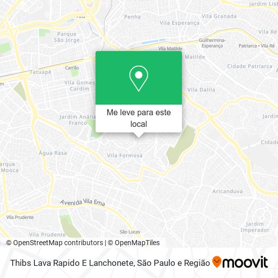 Thibs Lava Rapido E Lanchonete mapa