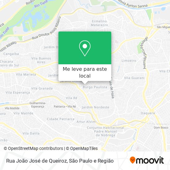 Rua João José de Queiroz mapa
