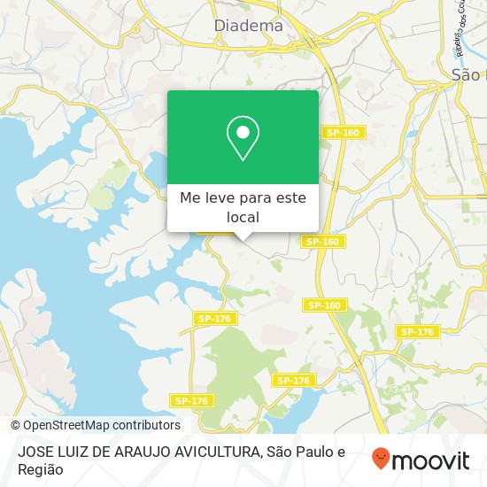 JOSE LUIZ DE ARAUJO AVICULTURA, Avenida Nossa Senhora dos Navegantes, 652 Eldorado Diadema-SP 09972-260 mapa
