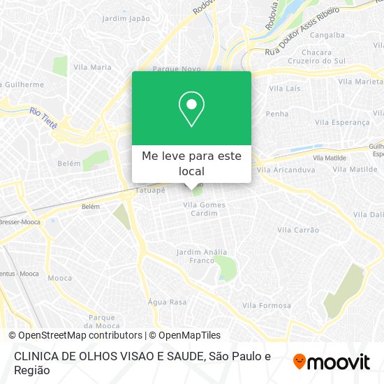 CLINICA DE OLHOS VISAO E SAUDE mapa
