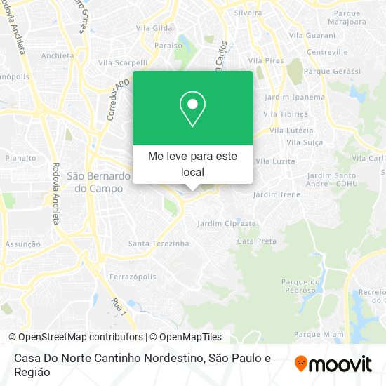 Casa Do Norte Cantinho Nordestino mapa