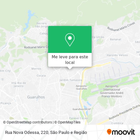 Rua Nova Odessa, 220 mapa