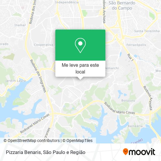 Pizzaria Benaris mapa