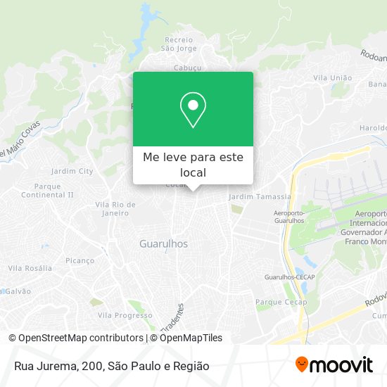 Rua Jurema, 200 mapa