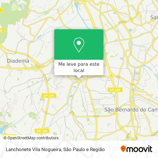 Lanchonete Vila Nogueira mapa