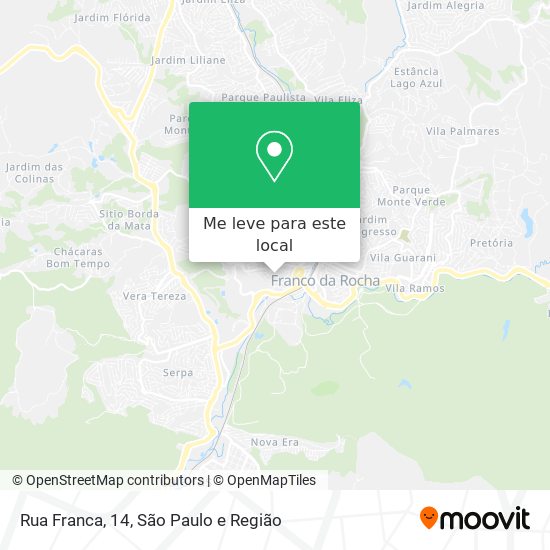 Rua Franca, 14 mapa