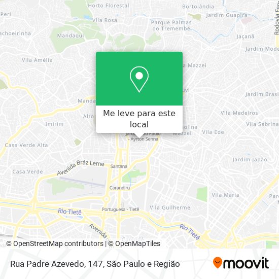 Rua Padre Azevedo, 147 mapa