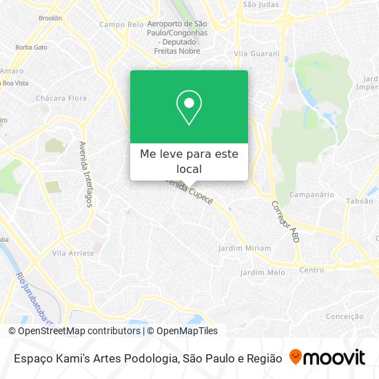 Espaço Kami's Artes Podologia mapa