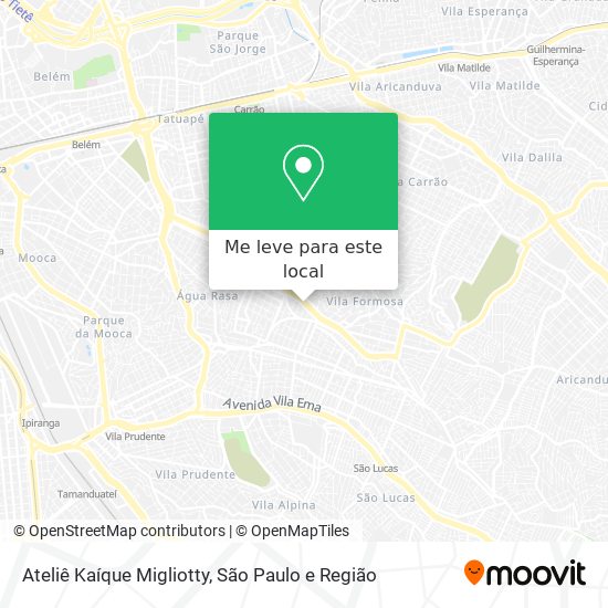 Ateliê Kaíque Migliotty mapa