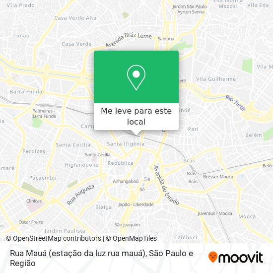 Rua Mauá (estação da luz rua mauá) mapa