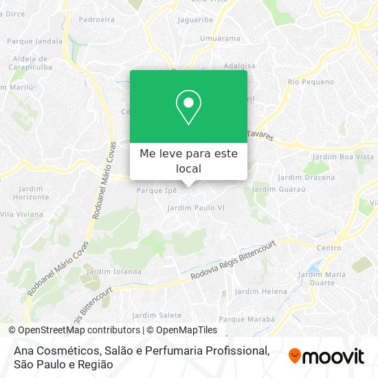 Ana Cosméticos, Salão e Perfumaria Profissional mapa