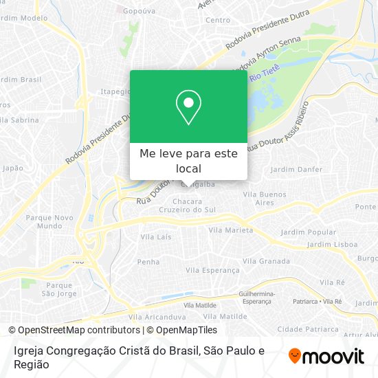 Igreja Congregação Cristã do Brasil mapa